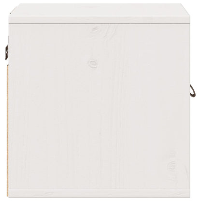 Pensili 2pz Bianchi 31,5x30x30 cm in Legno Massello di Pino | homemem39