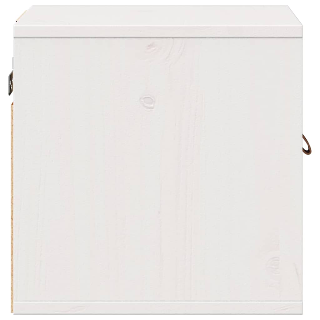 Pensili 2pz Bianchi 31,5x30x30 cm in Legno Massello di Pino