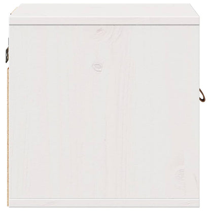 Pensili 2pz Bianchi 31,5x30x30 cm in Legno Massello di Pino