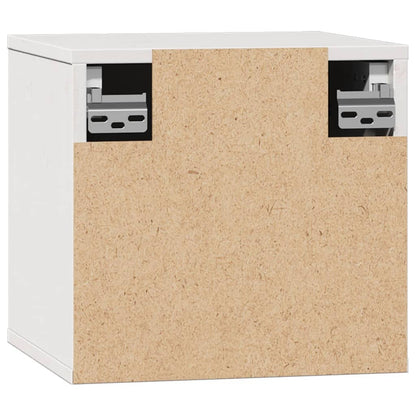 Pensili 2pz Bianchi 31,5x30x30 cm in Legno Massello di Pino | homemem39