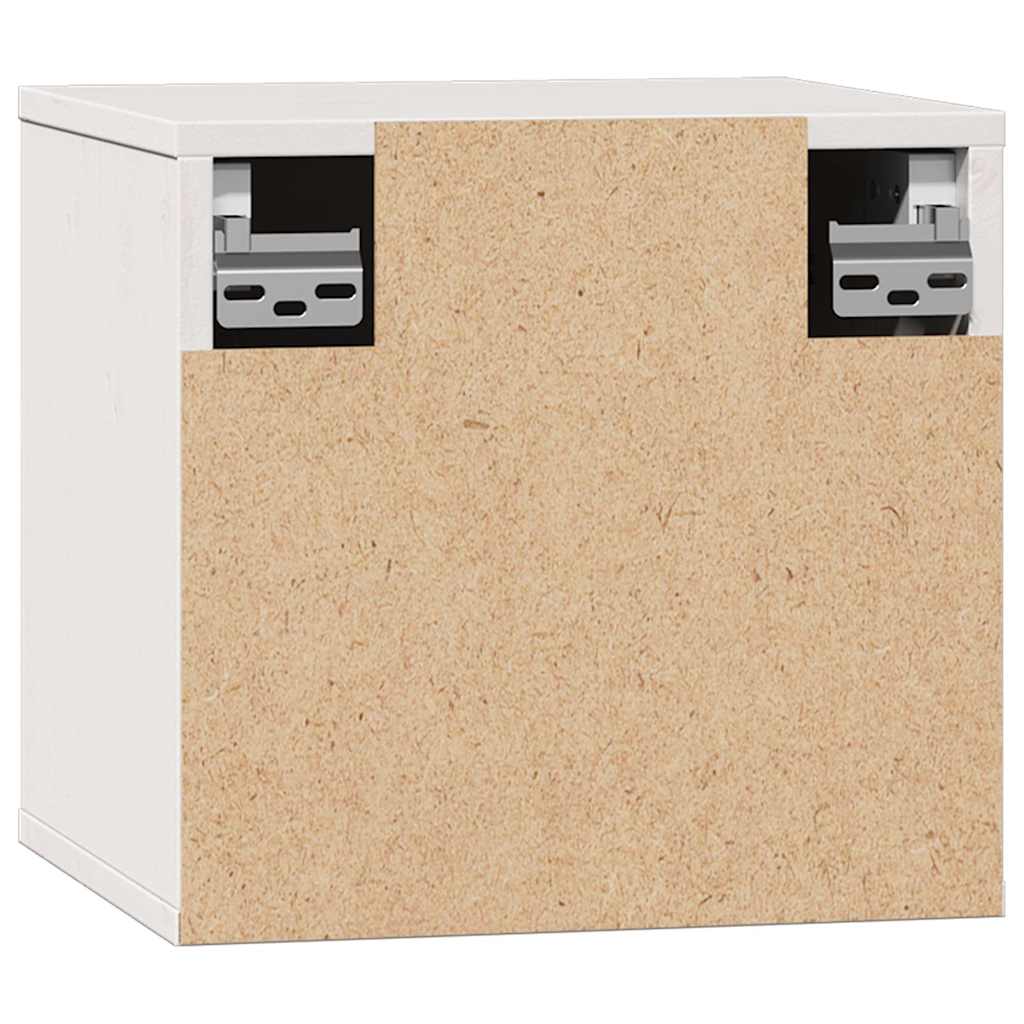 Pensili 2pz Bianchi 31,5x30x30 cm in Legno Massello di Pino