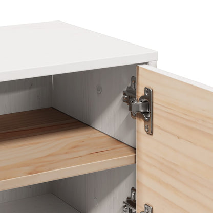 Pensili 2pz Bianchi 31,5x30x30 cm in Legno Massello di Pino | homemem39