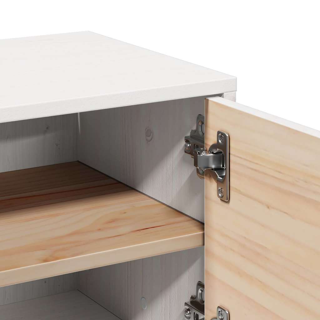 Pensili 2pz Bianchi 31,5x30x30 cm in Legno Massello di Pino