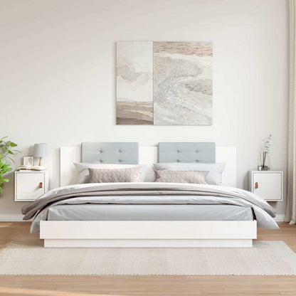Pensili 2pz Bianchi 31,5x30x30 cm in Legno Massello di Pino
