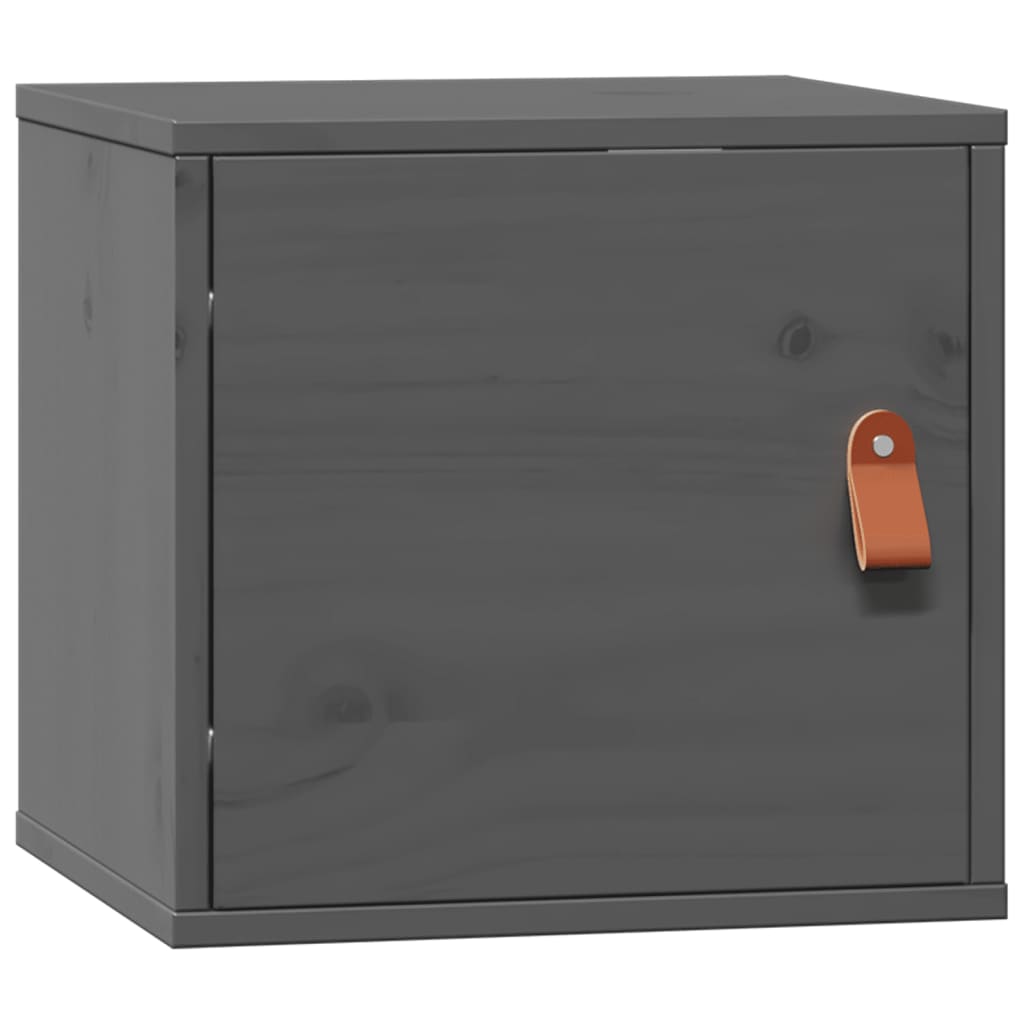 Pensile Grigio 31,5x30x30 cm in Legno Massello di Pino | homemem39