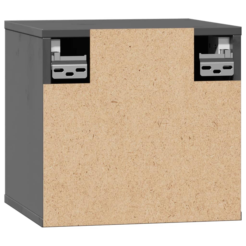 Pensile Grigio 31,5x30x30 cm in Legno Massello di Pino | homemem39