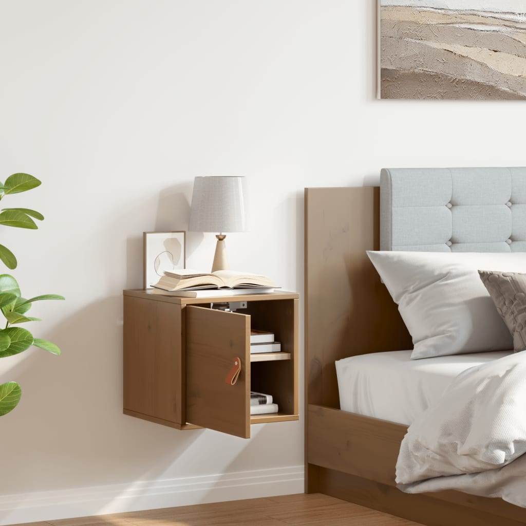 Pensile Marrone ambra 31,5x30x30 cm in Legno Massello di Pino | homemem39