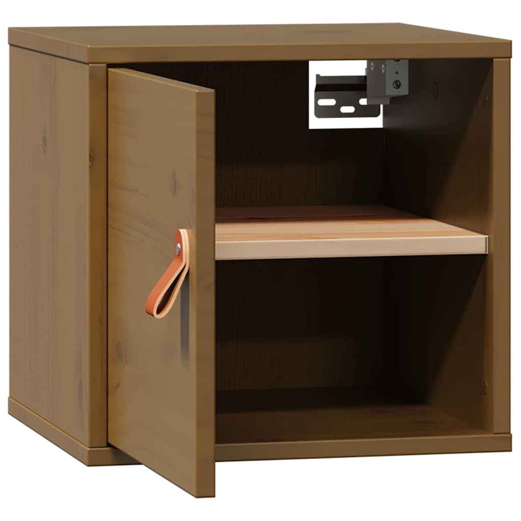 Pensile Marrone ambra 31,5x30x30 cm in Legno Massello di Pino