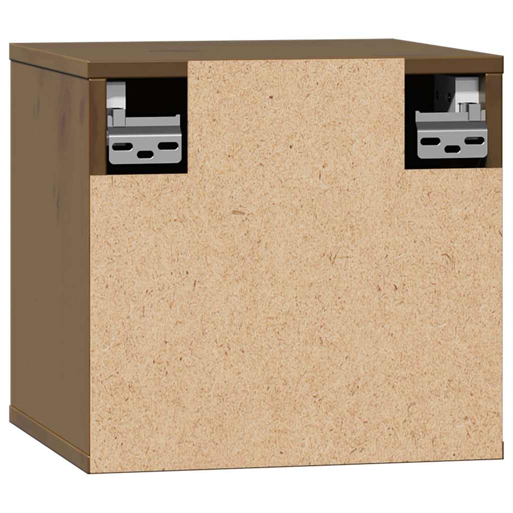 Pensili 2pz Marrone Ambra31,5x30x30cm in Legno Massello di Pino