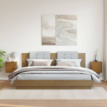 Pensili 2pz Marrone Ambra31,5x30x30cm in Legno Massello di Pino