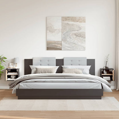 Pensili 2pz Neri 31,5x30x30 cm in Legno Massello di Pino - homemem39