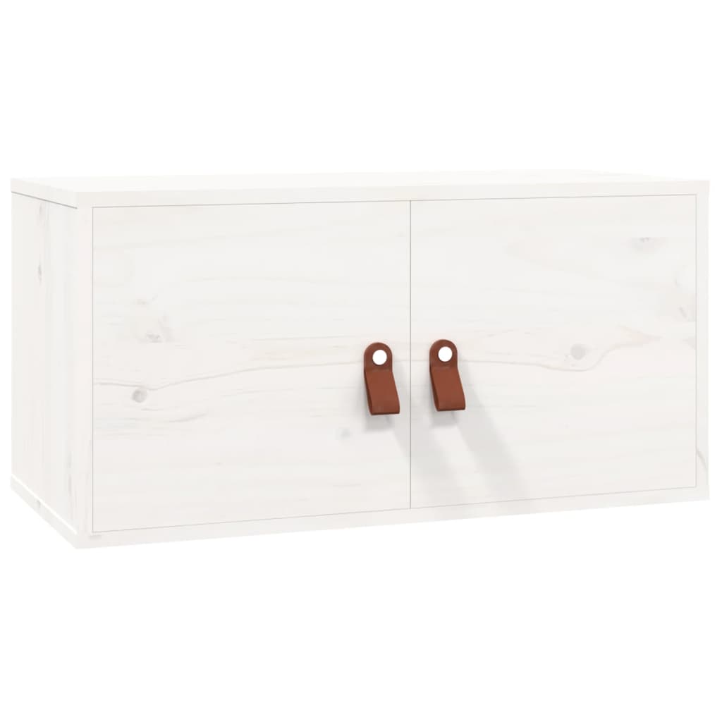 Pensile Bianco 60x30x30 cm in Legno Massello di Pino | homemem39
