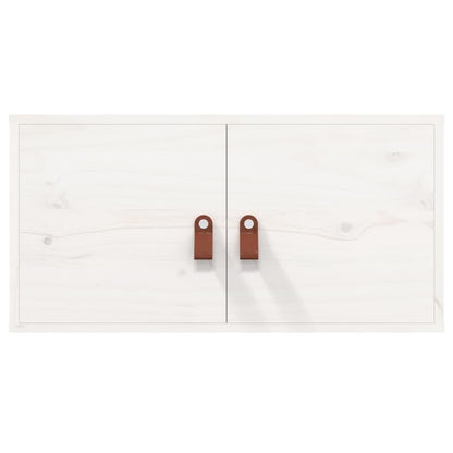 Pensile Bianco 60x30x30 cm in Legno Massello di Pino | homemem39