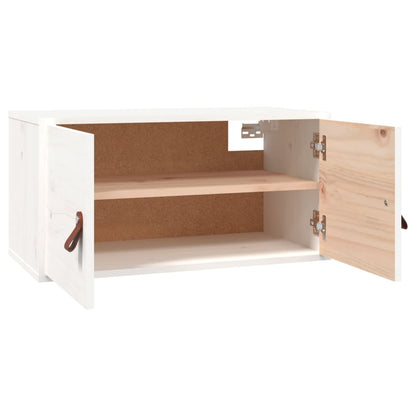 Pensile Bianco 60x30x30 cm in Legno Massello di Pino | homemem39