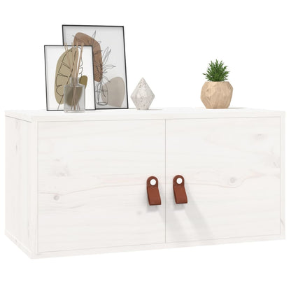 Pensile Bianco 60x30x30 cm in Legno Massello di Pino | homemem39