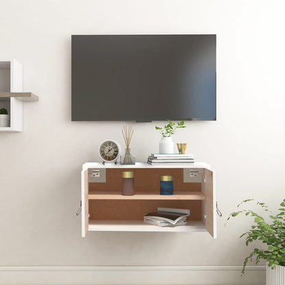 Pensile Bianco 60x30x30 cm in Legno Massello di Pino | homemem39