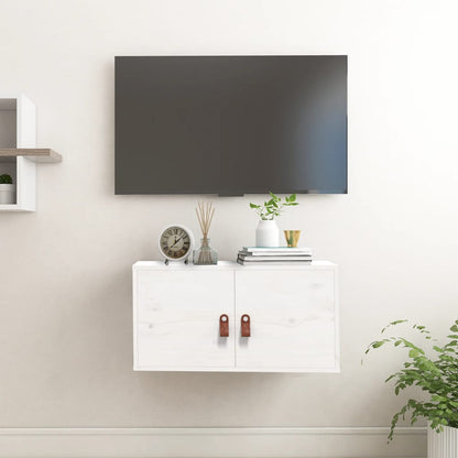 Pensile Bianco 60x30x30 cm in Legno Massello di Pino | homemem39