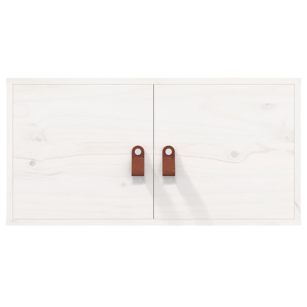 Pensili 2 pz Bianchi 60x30x30 cm in Legno Massello di Pino | homemem39