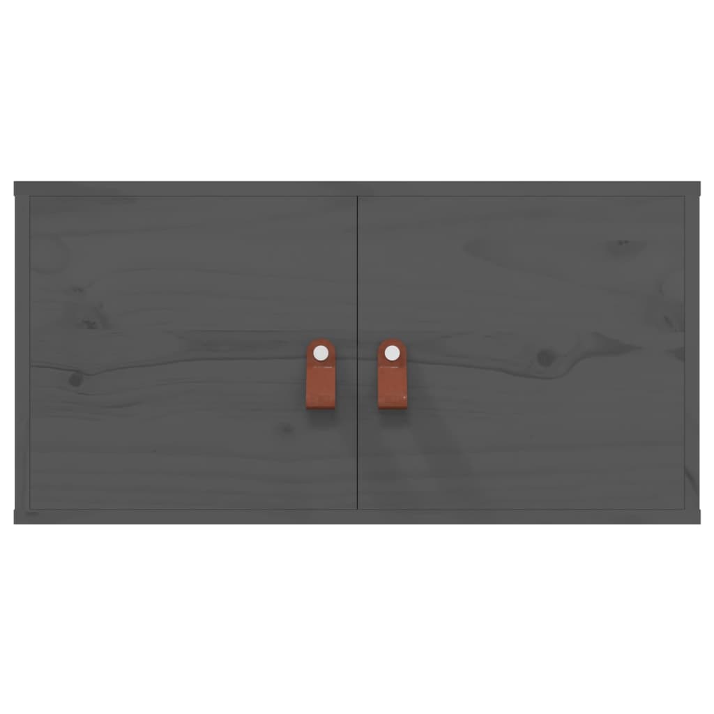 Pensili 2 pz Grigi 60x30x30 cm in Legno Massello di Pino | homemem39