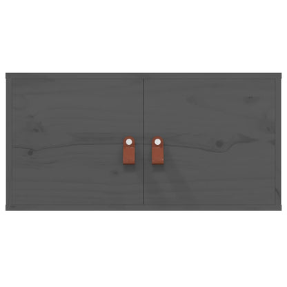 Pensili 2 pz Grigi 60x30x30 cm in Legno Massello di Pino | homemem39