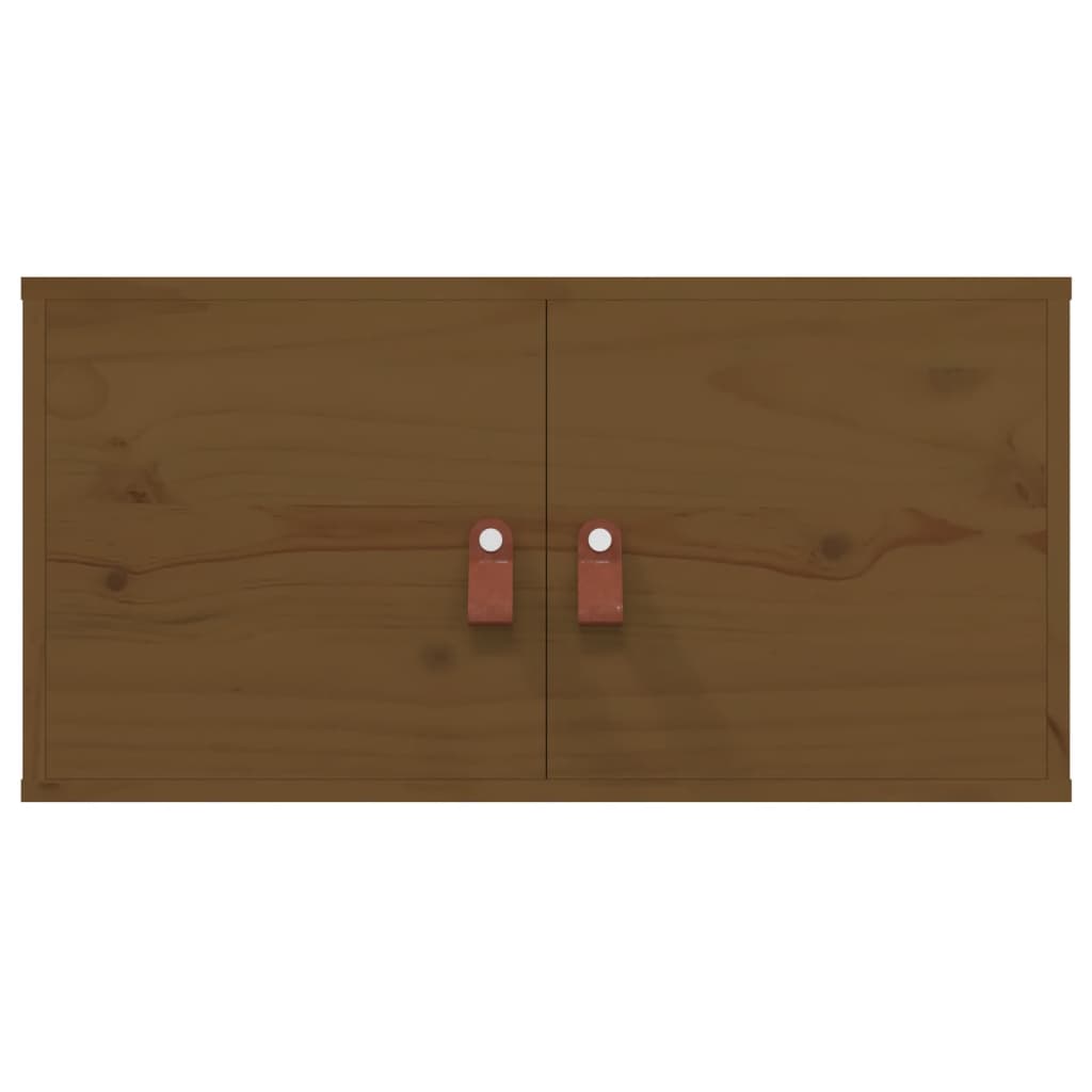 Pensili 2 pz Marrone ambra 60x30x30cm in Legno Massello di Pino | homemem39