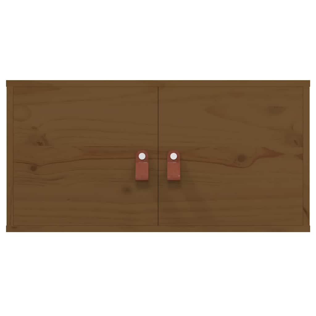 Pensili 2 pz Marrone ambra 60x30x30cm in Legno Massello di Pino