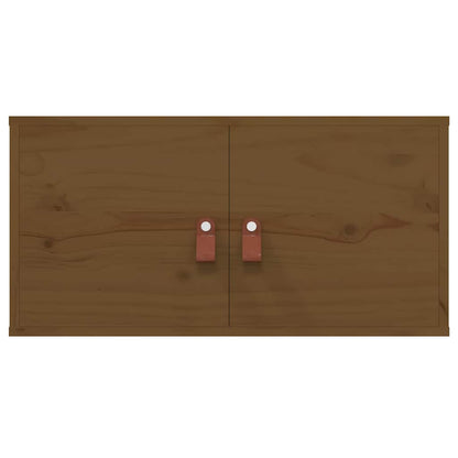 Pensili 2 pz Marrone ambra 60x30x30cm in Legno Massello di Pino