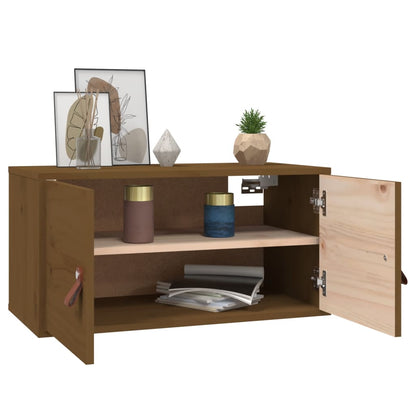 Pensili 2 pz Marrone ambra 60x30x30cm in Legno Massello di Pino | homemem39