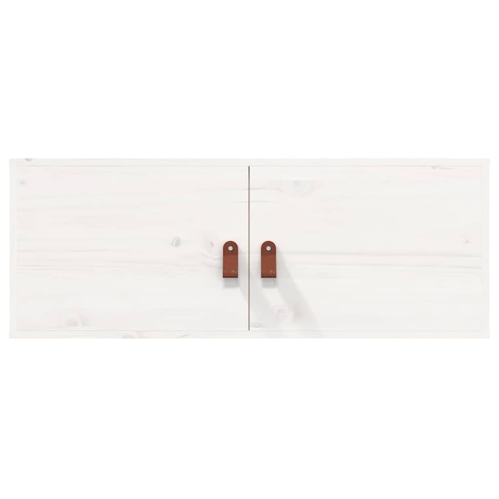 Pensile Bianco 80x30x30 cm in Legno Massello di Pino | homemem39