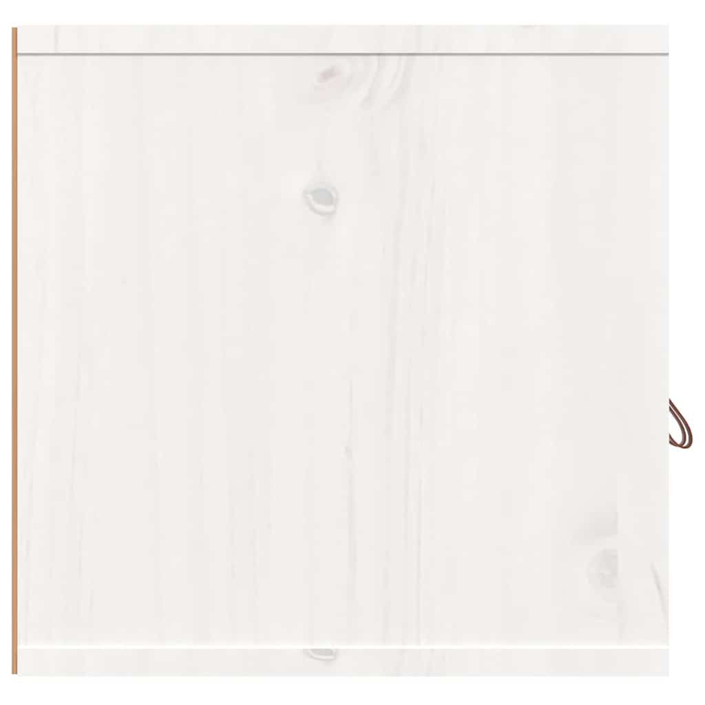 Pensile Bianco 80x30x30 cm in Legno Massello di Pino | homemem39