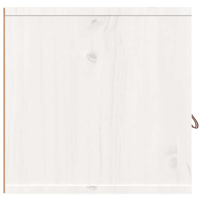 Pensile Bianco 80x30x30 cm in Legno Massello di Pino | homemem39
