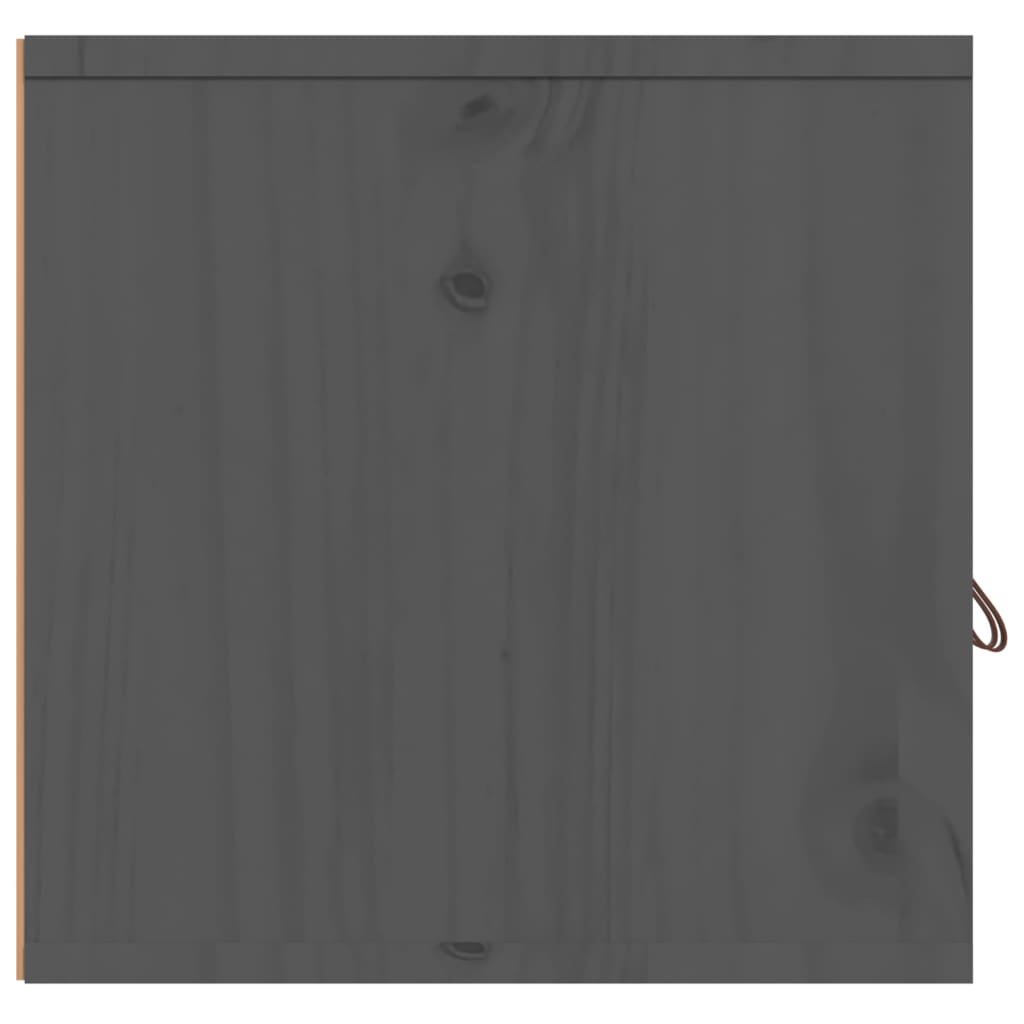 Pensili 2 pz Grigi 80x30x30 cm in Legno Massello di Pino | homemem39