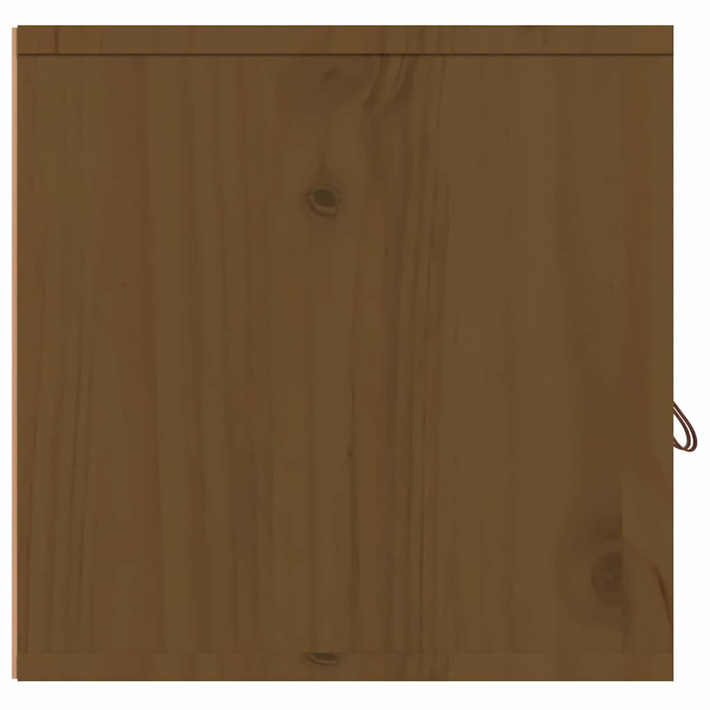 Pensili 2 pz Marrone ambra 80x30x30cm in Legno Massello di Pino