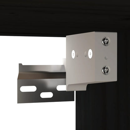 Pensili 2 pz Neri 80x30x30 cm in Legno Massello di Pino | homemem39