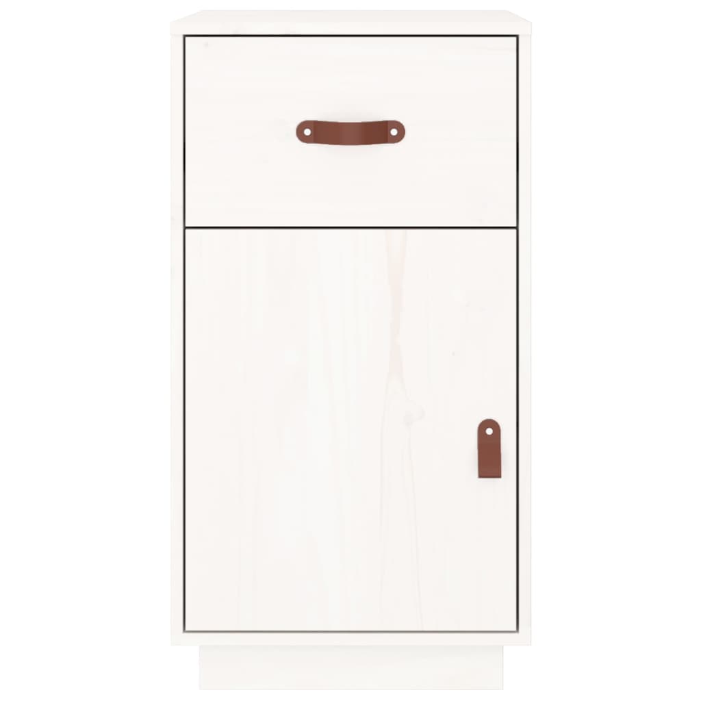 Armadietto da Scrivania Bianco 40x50x75 cm Legno Massello Pino - homemem39