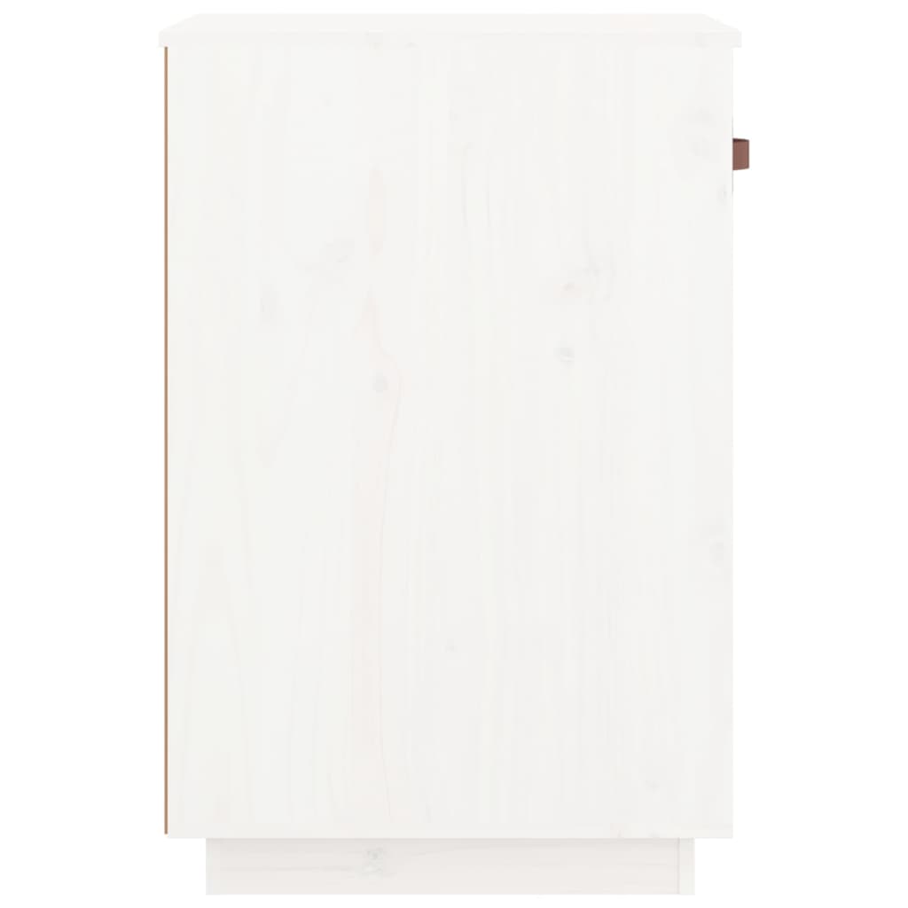 Armadietto da Scrivania Bianco 40x50x75 cm Legno Massello Pino - homemem39