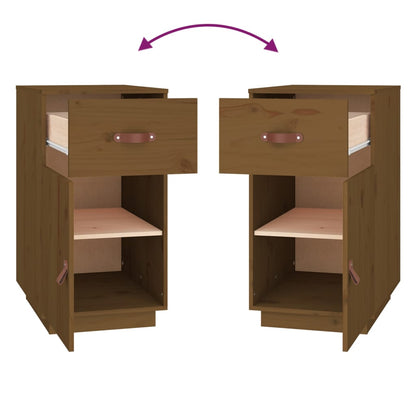 Armadietto da Scrivania Ambra 40x50x75cm in Legno Massello Pino - homemem39