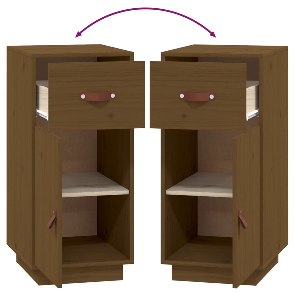 Credenza ambra 34x40x75 cm in Legno Massello di Pino