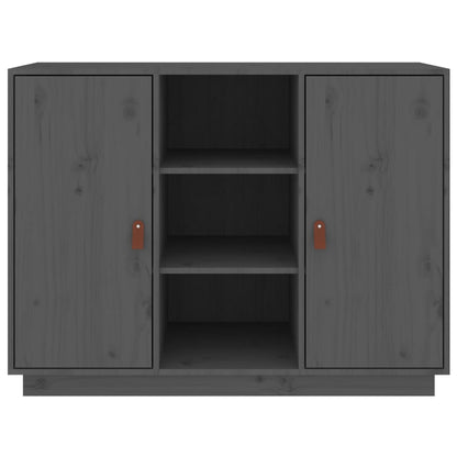 Credenza Grigia 100x40x75 cm in Legno Massello di Pino - homemem39
