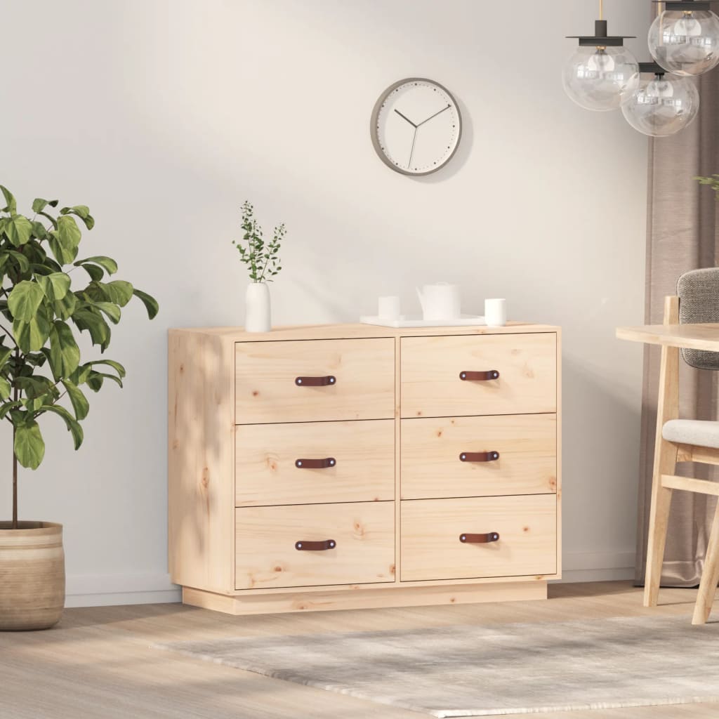 Credenza 100x40x75 cm in Legno Massello di Pino - homemem39