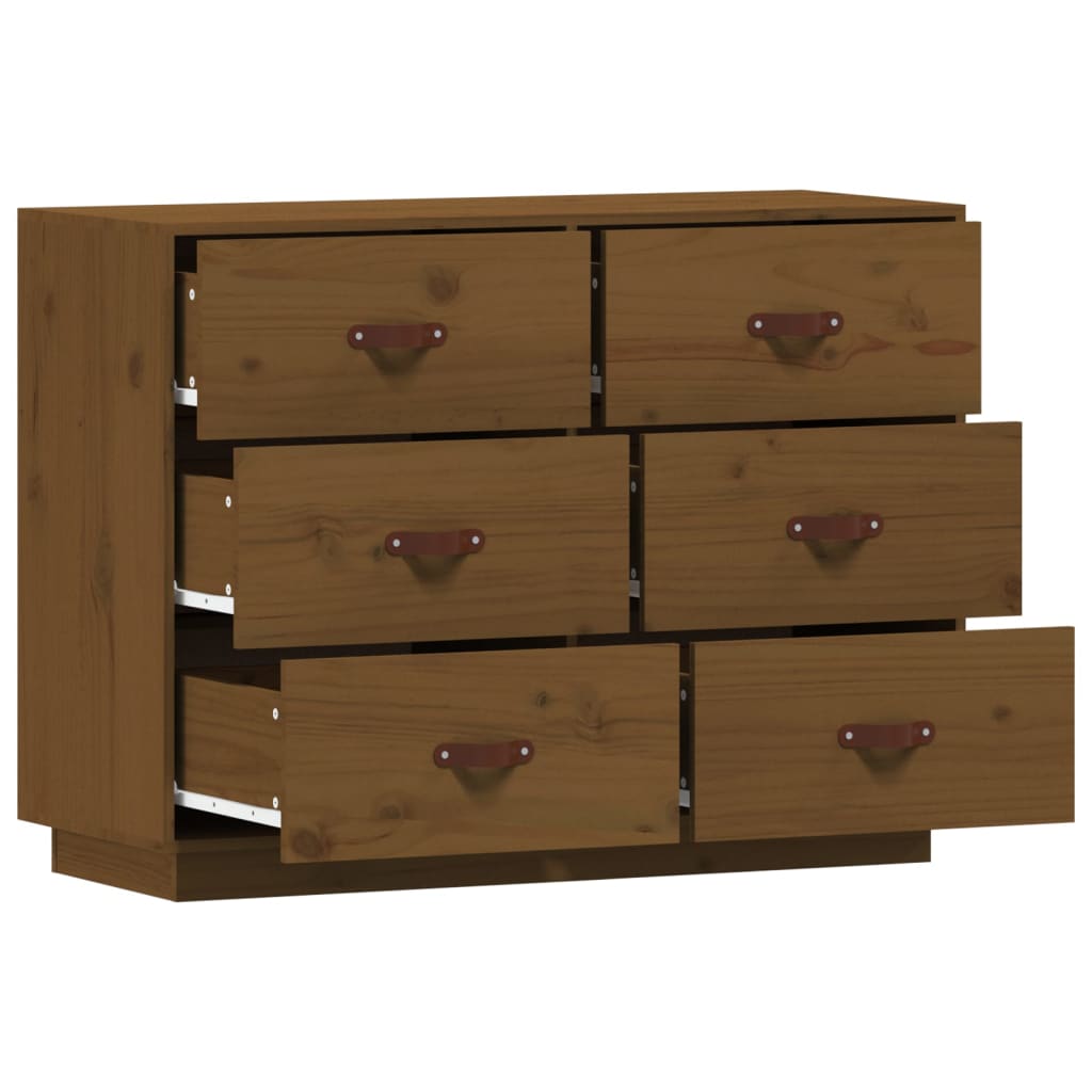 Credenza ambra 100x40x75 cm in Legno Massello di Pino - homemem39