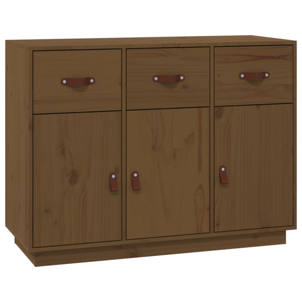 Credenza ambra 100x40x75 cm in Legno Massello di Pino - homemem39