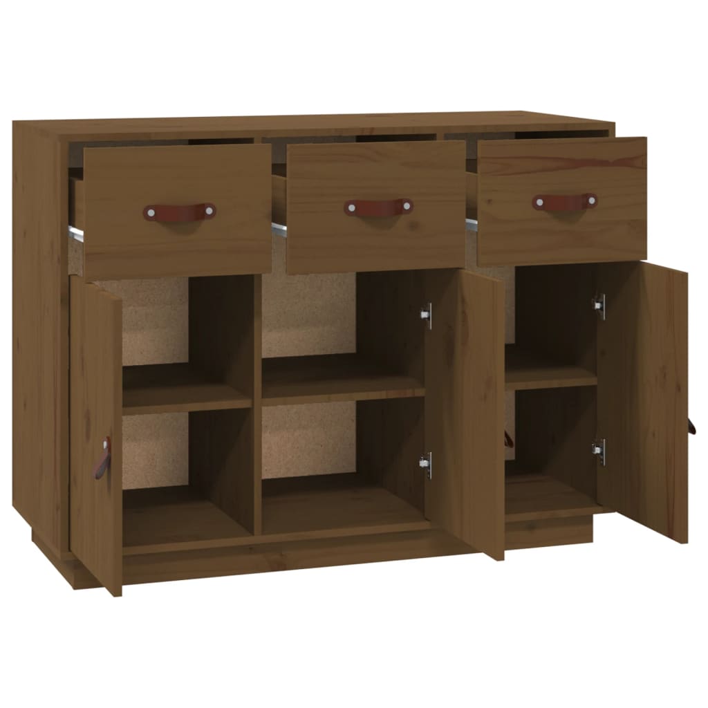 Credenza ambra 100x40x75 cm in Legno Massello di Pino - homemem39