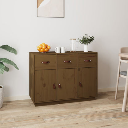 Credenza ambra 100x40x75 cm in Legno Massello di Pino - homemem39