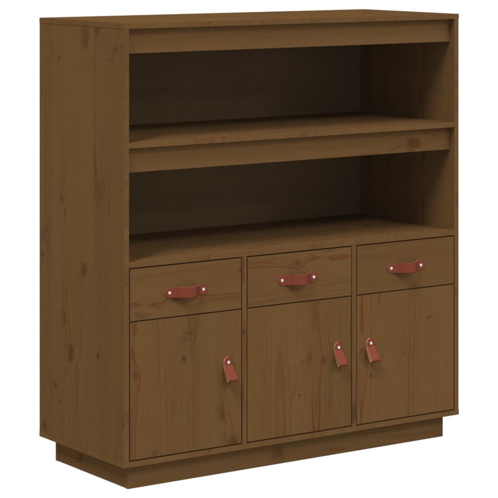 Credenza ambra 100x40x108,5 cm in Legno Massello di Pino - homemem39