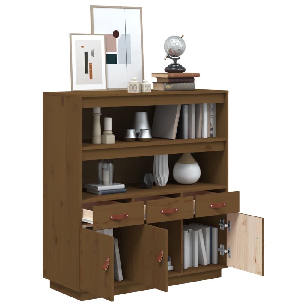 Credenza ambra 100x40x108,5 cm in Legno Massello di Pino - homemem39