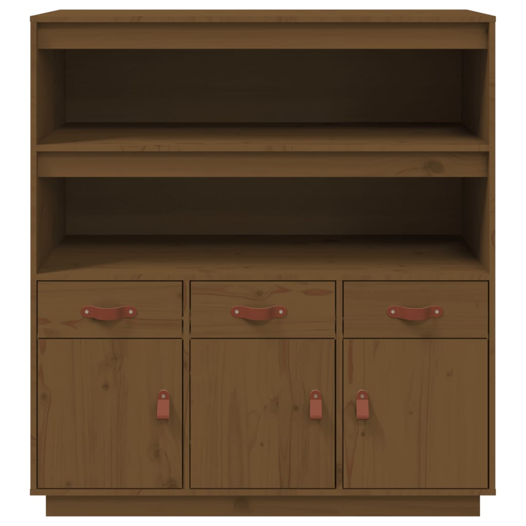 Credenza ambra 100x40x108,5 cm in Legno Massello di Pino - homemem39