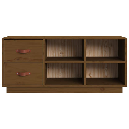 Scarpiera Ambrata 100x34x45 cm in Legno Massello di Pino