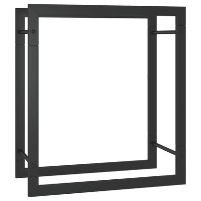 Portalegna Nero Opaco 50x28x56 cm in Acciaio - homemem39
