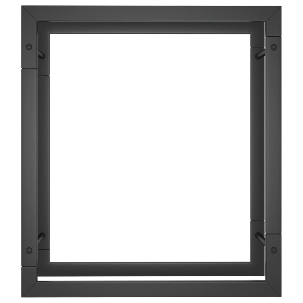 Portalegna Nero Opaco 50x28x56 cm in Acciaio - homemem39